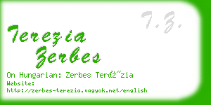 terezia zerbes business card